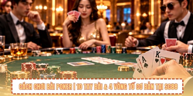 Cách Chơi Bài Poker | 10 Tay Bài & 4 Vòng Tố Cơ Bản Tại SC88